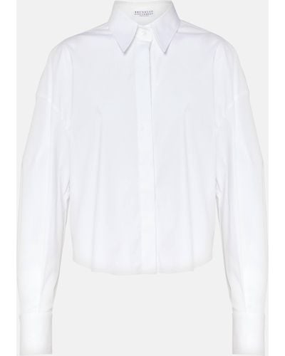 Brunello Cucinelli Cotton-blend Shirt - White