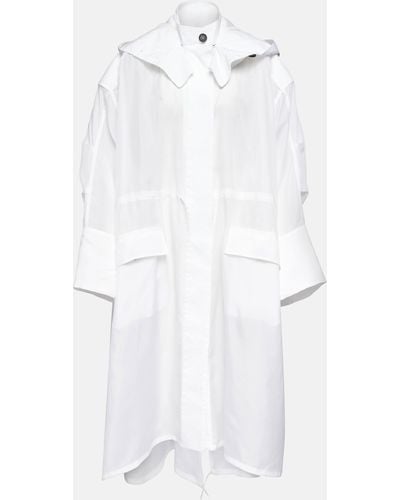 Ferragamo Silk-blend Trench Coat - White