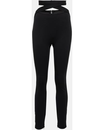 Dolce & Gabbana High-rise Cutout Skinny Pants - Black