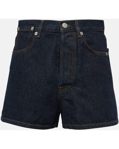 Dries Van Noten High-rise Denim Shorts - Blue