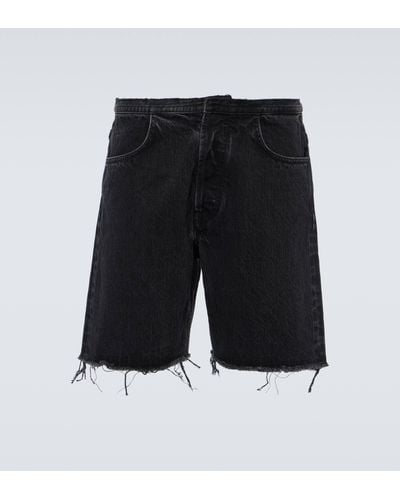 Givenchy Distressed Denim Bermuda Shorts - Black