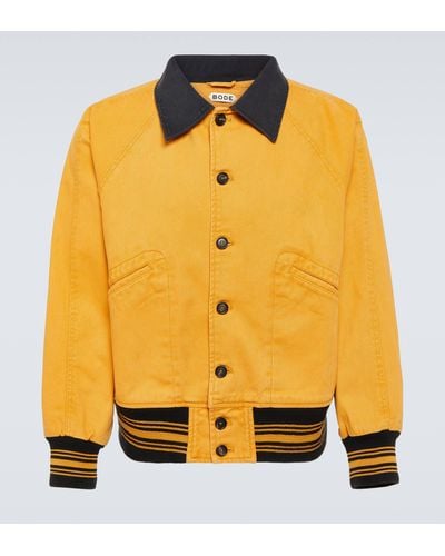 Bode Banbury Cotton Twill Jacket - Yellow
