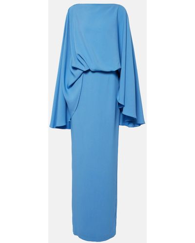 ‎Taller Marmo Eolia Crepe Cady Gown - Blue