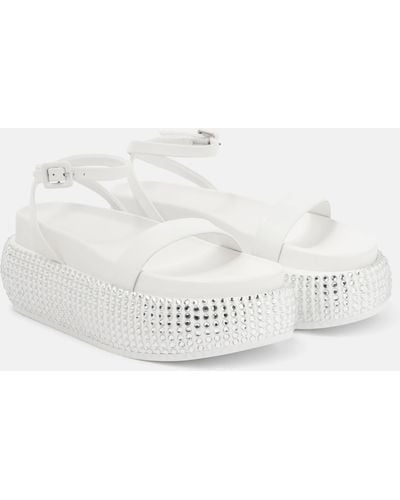 Jonathan Simkhai Buster Embellished Platform Sandals - White