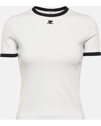 Courreges Reedition Logo Cotton T-shirt - White