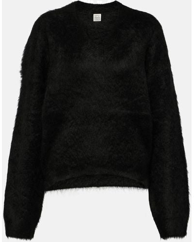 Totême Alpaca-blend Sweater - Black