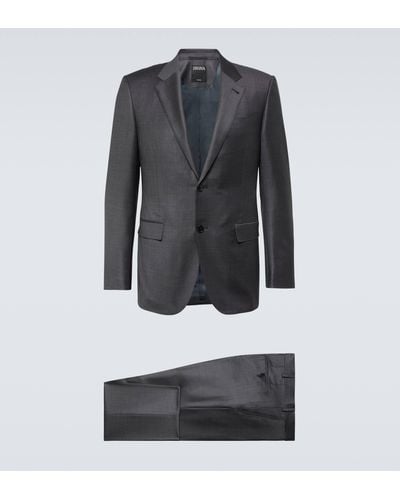 Zegna Trofeo Wool Suit - Grey