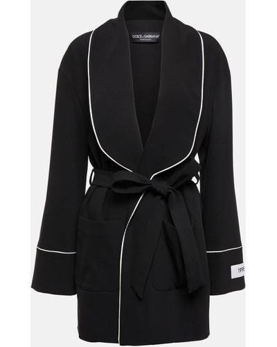 Dolce & Gabbana X Kim Wool-blend Pyjama Jacket - Black
