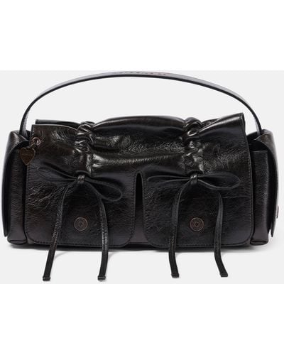 Acne Studios Multipocket Leather Shoulder Bag - Black
