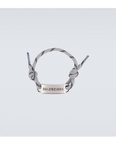 Balenciaga Logo Plate Bracelet - Metallic