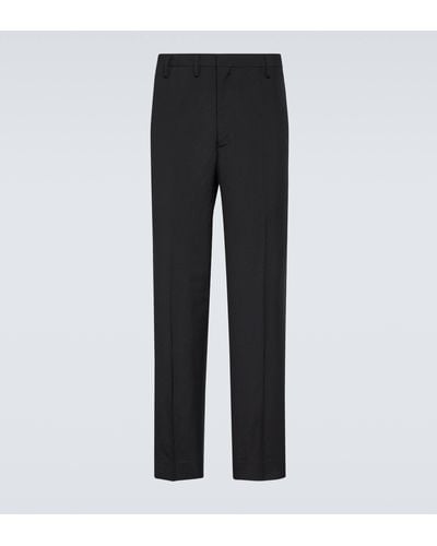 Visvim Dalton Wool And Linen Straight Pants - Black