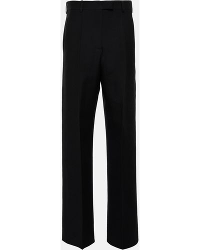 Valentino Crepe Couture Straight Pants - Black