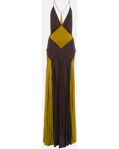 Saint Laurent Crepe Jersey Gown - Multicolour