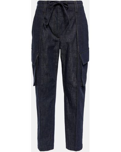 Brunello Cucinelli Mid-rise Tapered Jeans - Blue