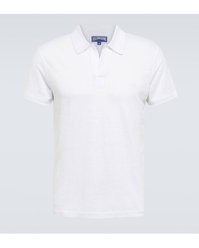 Vilebrequin Pyramid Linen Polo Shirt - White