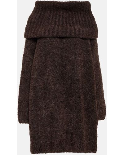 Dolce & Gabbana Wool-blend Sweater Dress - Brown