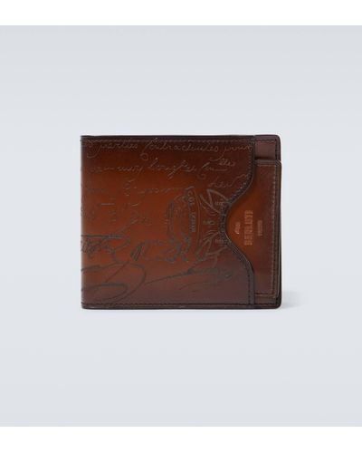 Berluti Makore 2-in-1 Scritto Leather Wallet - Brown