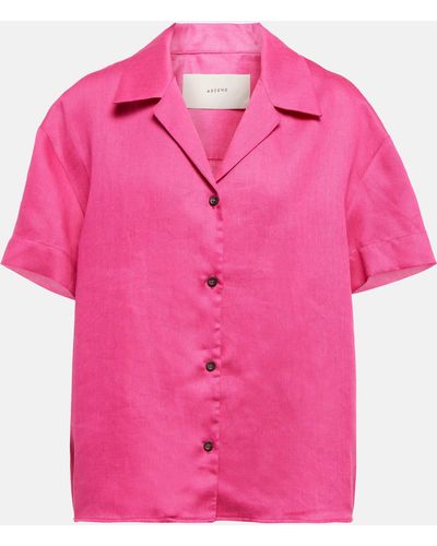 Asceno Prague Linen Shirt - Pink
