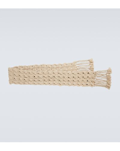 Dries Van Noten Wool And Mohair Scarf - White