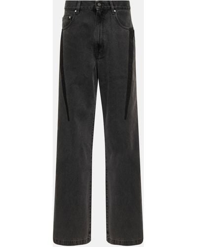Dion Lee Mid-rise Wide-leg Jeans - Black