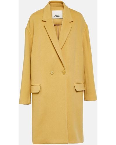 Isabel Marant Efegozi Wool-blend Coat - Yellow