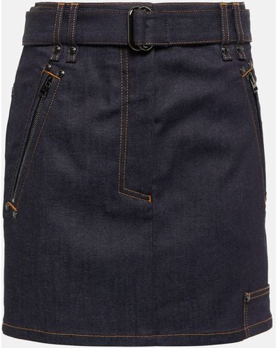 Tom Ford Denim Miniskirt - Blue