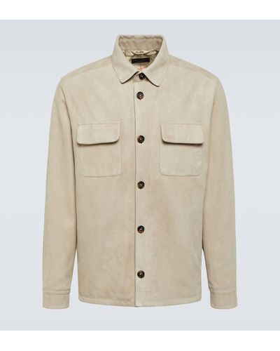 Loro Piana Suede Overshirt - Natural