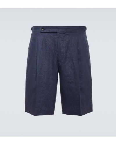 Incotex Linen Shorts - Blue