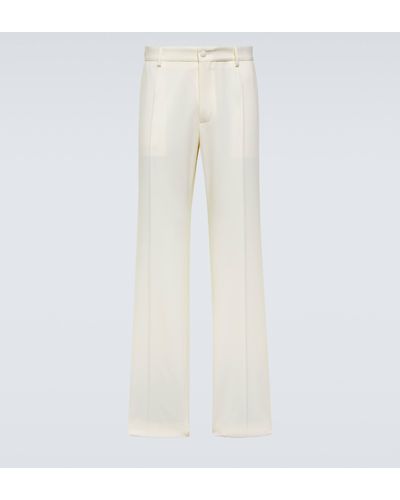 Dolce & Gabbana Wool Straight Pants - White