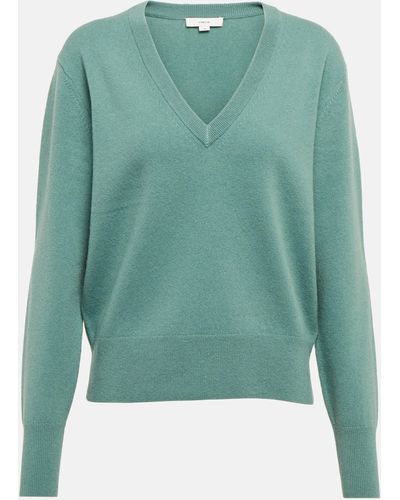 Vince Weekday Wool And Cashmere Sweater - Green