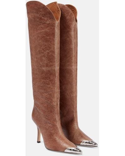 Paris Texas Nadia Leather Knee-high Boots - Brown
