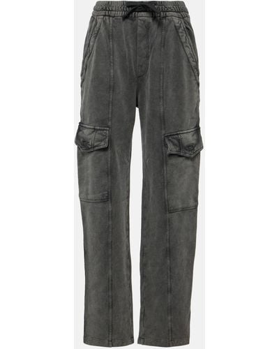 Isabel Marant Peorana Cotton Cargo Pants - Grey