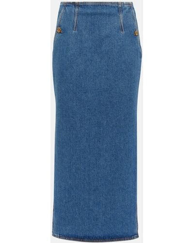 Etro Denim Maxi Skirt - Blue