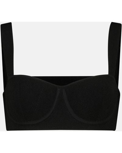 Galvan London Nyx Knit Bralette - Black
