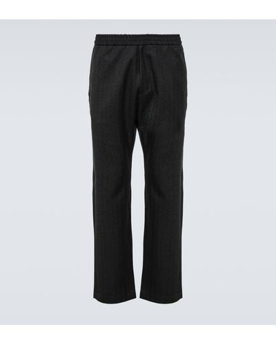 Barena Mid-rise Wool Pants - Black