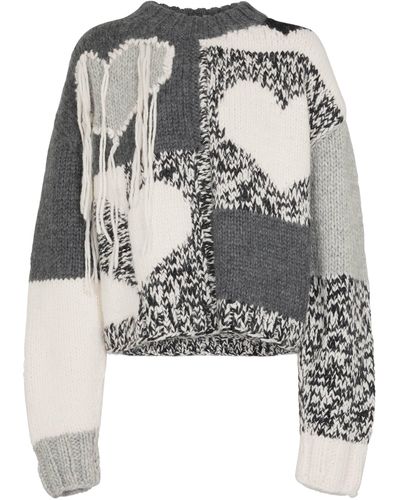 JOSEPH Intarsia Wool-blend Sweater - Multicolour