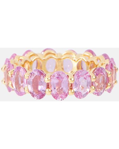 SHAY 18kt Gold Eternity Ring With Sapphires - Pink