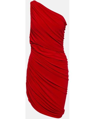 Norma Kamali Pickleball Diana Ruched Minidress - Red