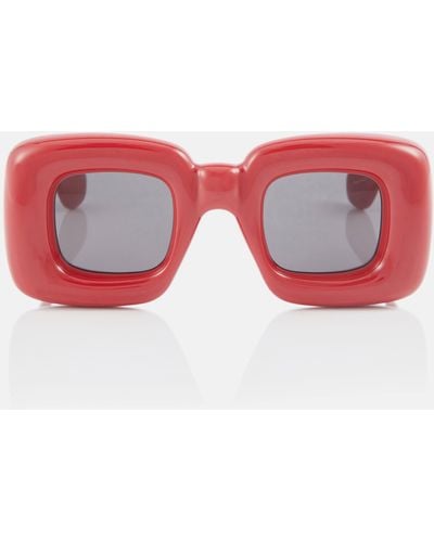 Loewe Inflated Square Sunglasses - Red