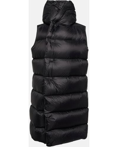 Rick Owens Down-paneled Hooded Coat - Black