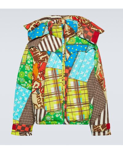 ERL Printed Cotton-blend Down Jacket - Green