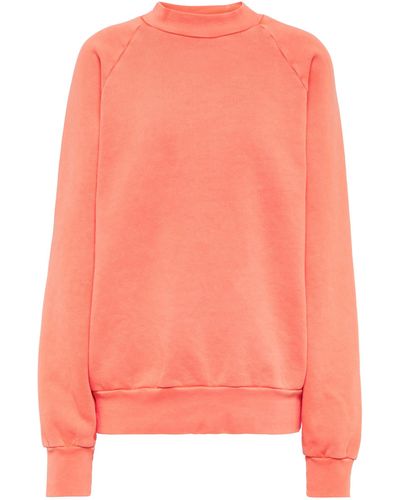Les Tien Cotton Fleece Mockneck Sweatshirt - Pink