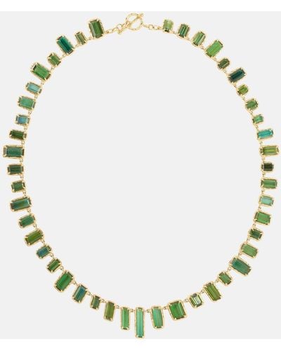 Octavia Elizabeth Bermuda Botany Eternity 18kt Gold Necklace With Tourmalines - Metallic