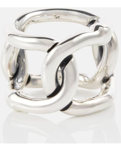 Bottega Veneta Chains Sterling Silver Ring - White
