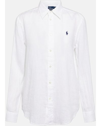 Polo Ralph Lauren Hemd aus Leinen - Weiß