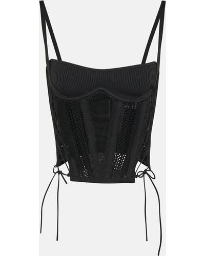 Dion Lee Knitted Bustier - Black
