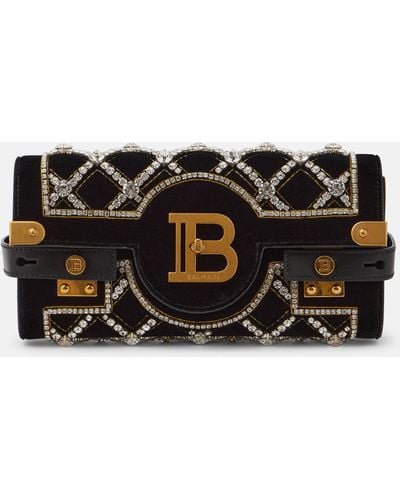 Balmain B-buzz 23 Crystal-embellished Clutch - Black