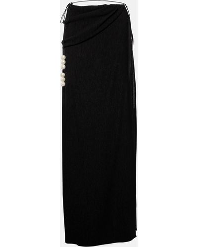 Magda Butrym Embellished Maxi Skirt - Black