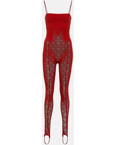 Wolford X Simkhai Intricate Pattern Jumpsuit - Red