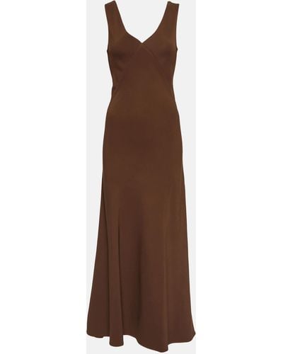 Asceno Bordeaux Slip Dress - Brown